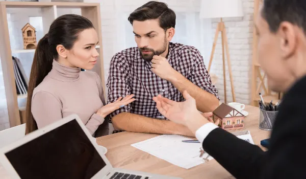 Young couple makes decisions regarding house